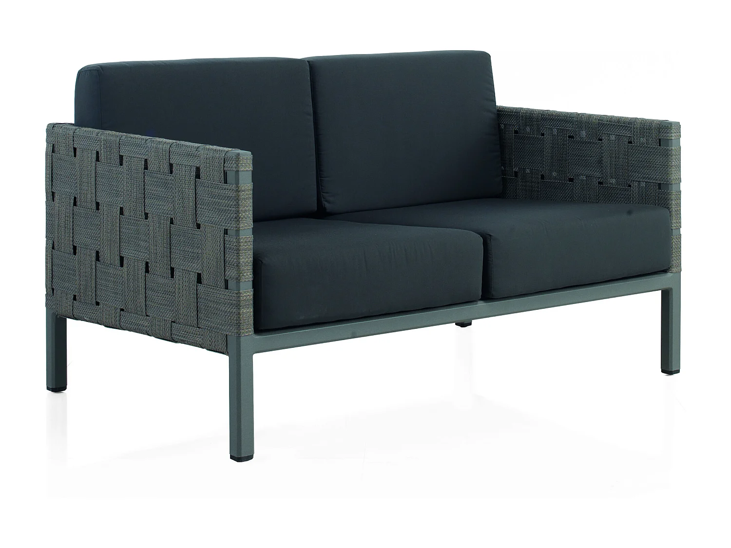 2-Sitzer-Sofa aus Aluminium und Fifortex taupe