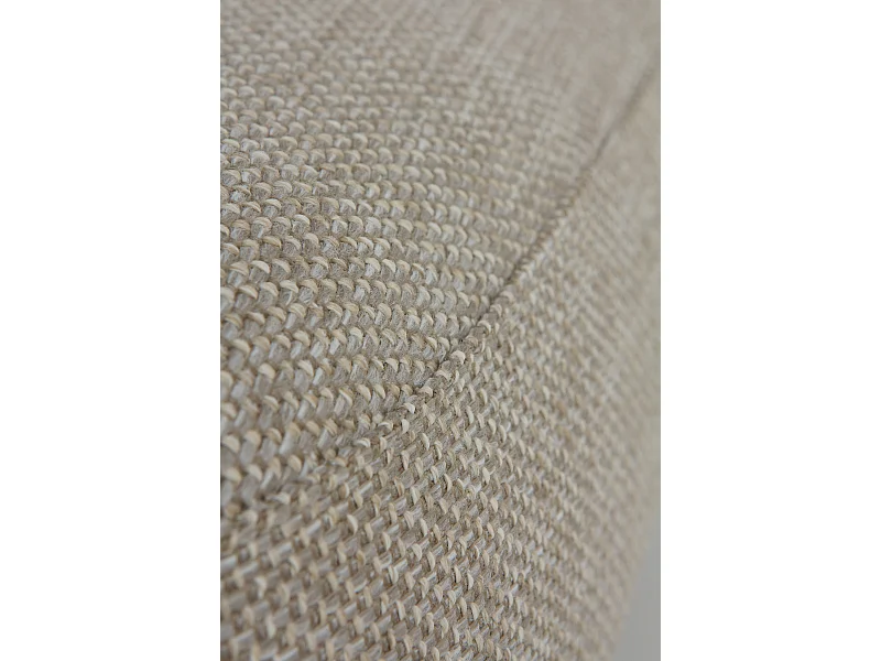 Sofá de aluminio tejido con cuerda color arena