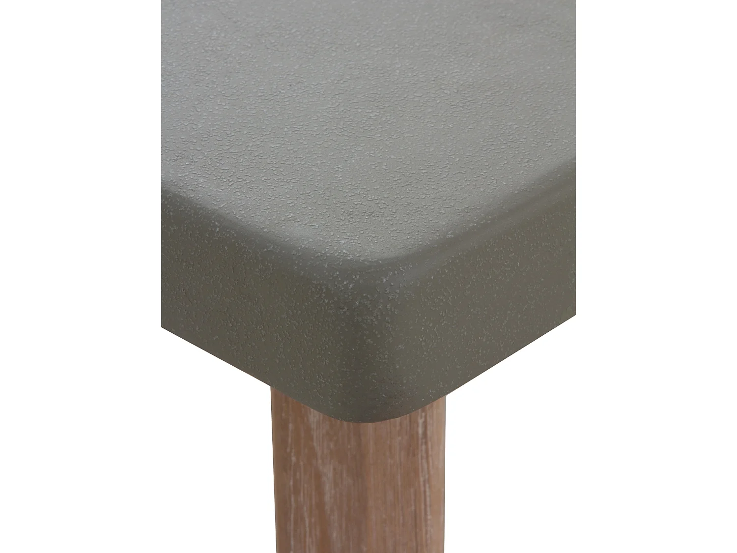 Couchtisch aus Akazienholz und Zementplatte hellgrau  70x120 cm