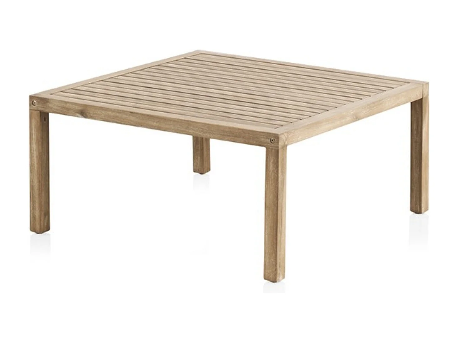 Mesa de centro de acacia 90x90 cm