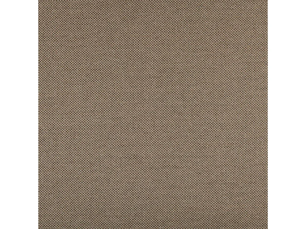 Puff em alumínio taupe e Fifertex taupe com almofadas castanhas