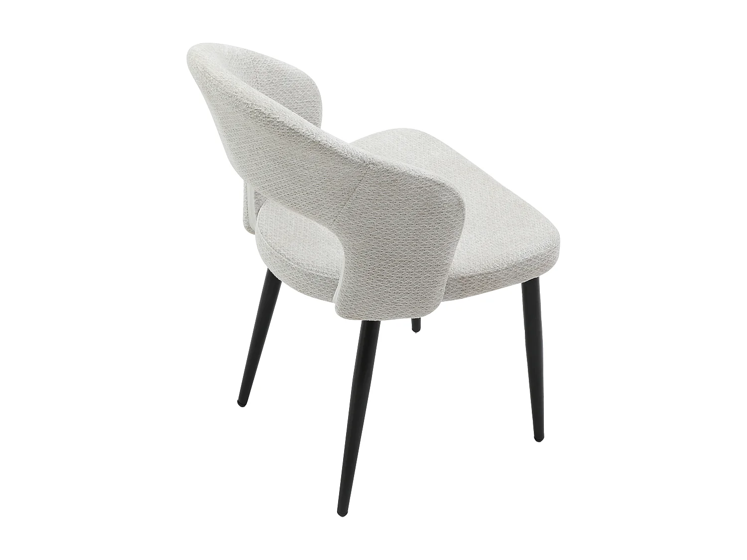 Set Tisch ANTALIZA + 4 Stühle NIYAMA - Holzfarben dunkel & Grau