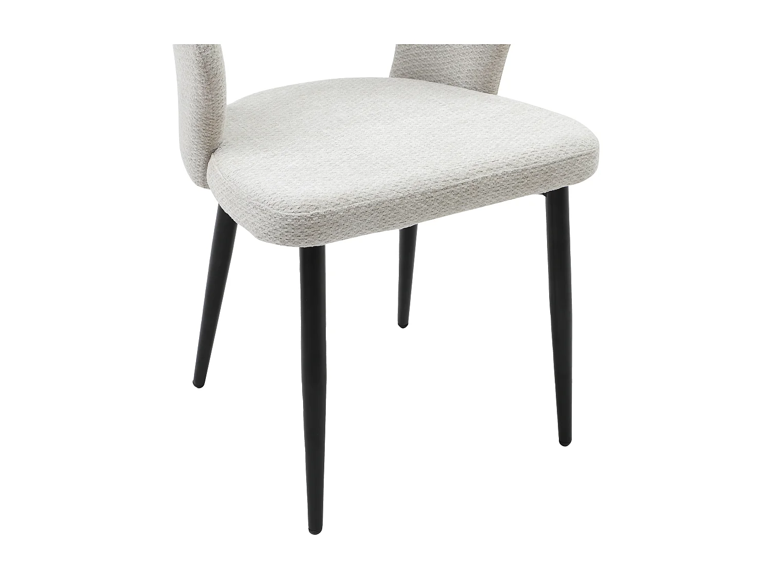 Set Tisch ANTALIZA + 4 Stühle NIYAMA - Holzfarben dunkel & Grau