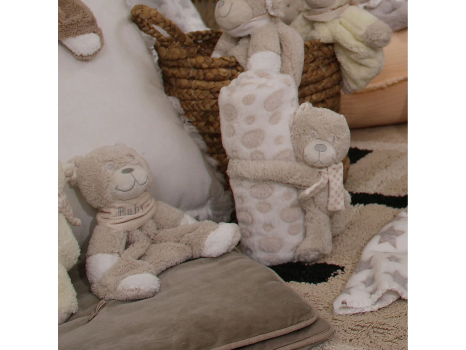 Plaid peluche ourson