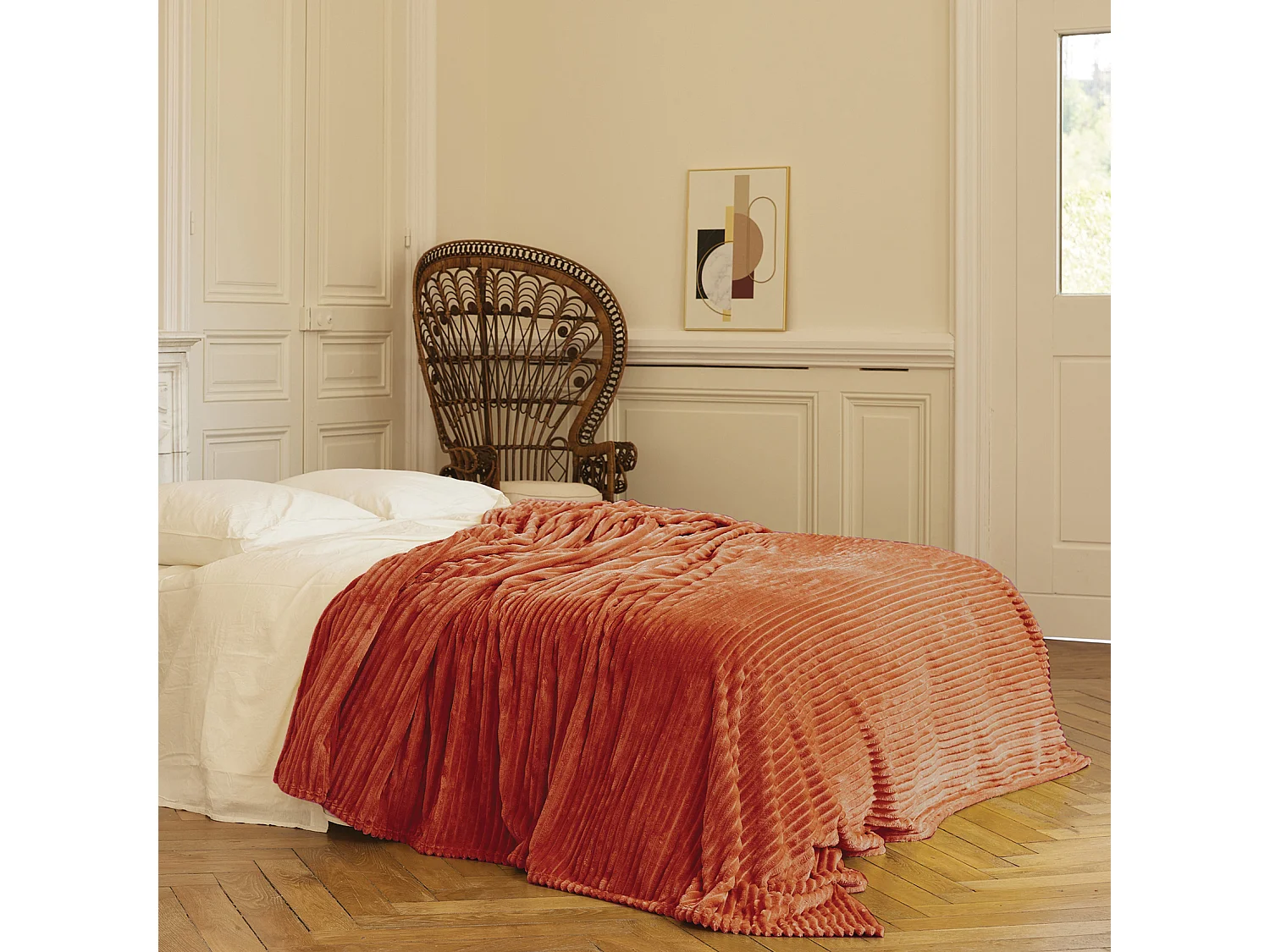 Fleece-Decke mit 3D-Rippeneffekt