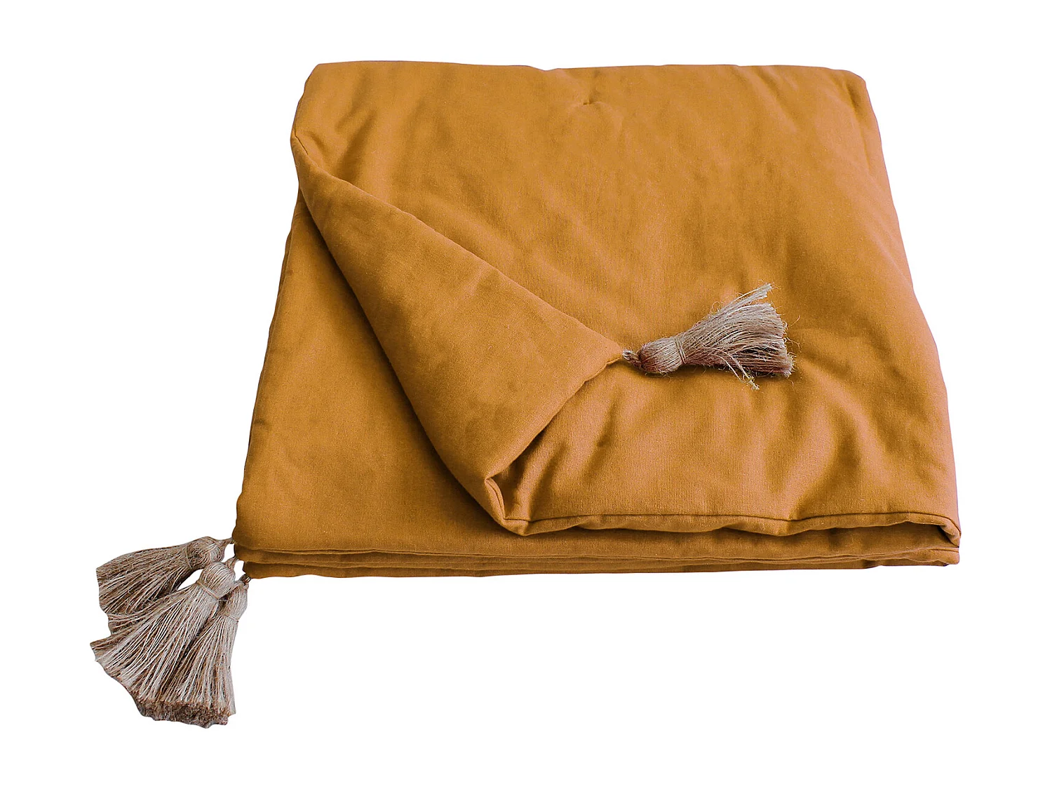 Edredon Panama avec pompons en jute