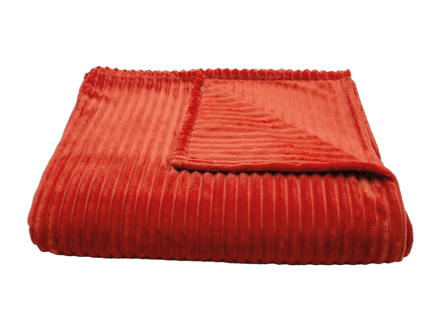 Couverture polaire à effet côtelé 3D