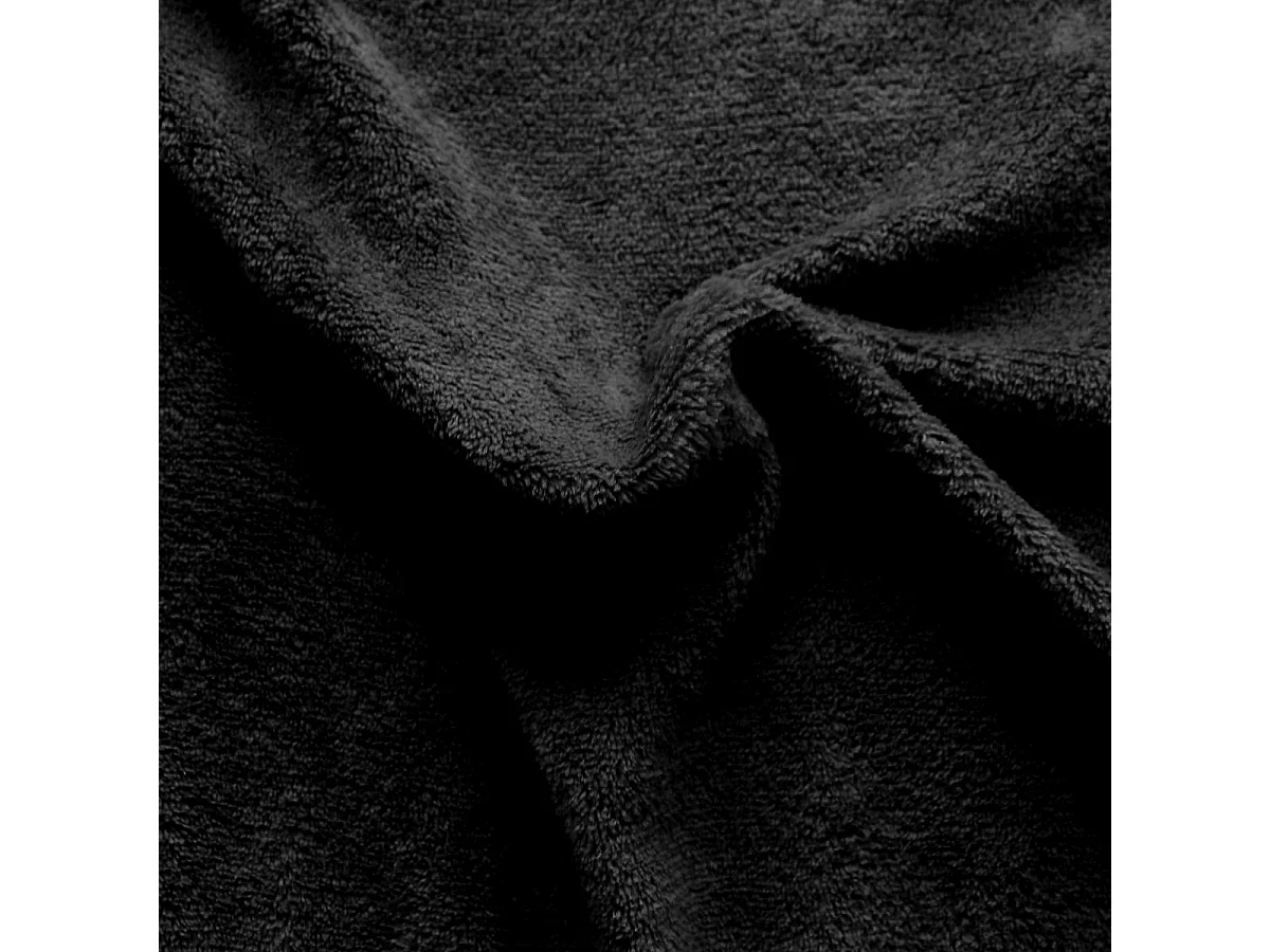 Plaid Polaire XL Uni "Coral Fleece" 180x220cm Noir