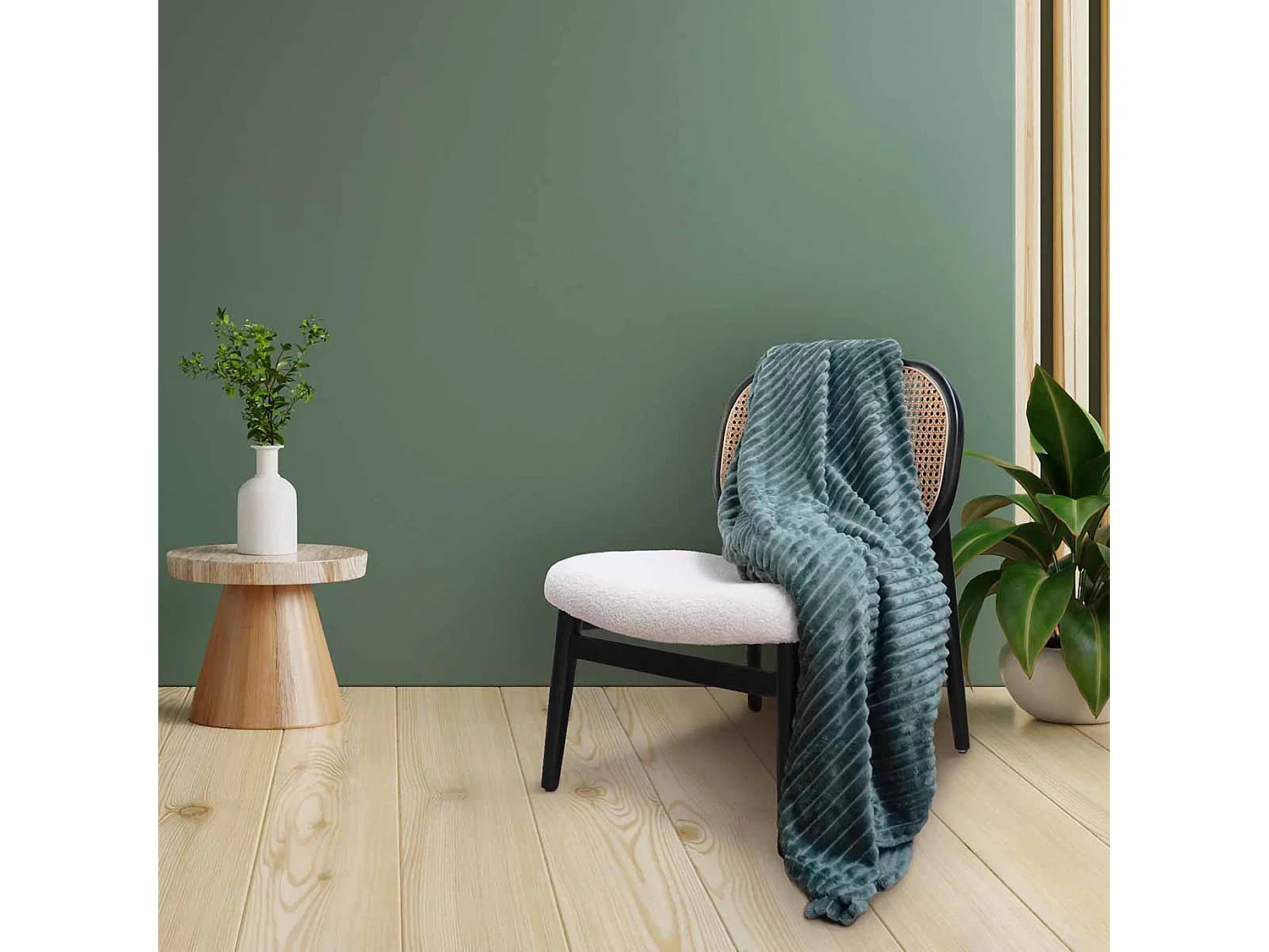 Fleece-Decke mit 3D-Rippeneffekt