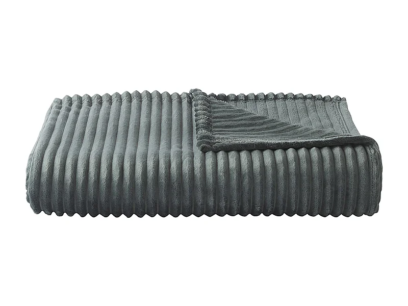 Couverture polaire à effet côtelé 3D