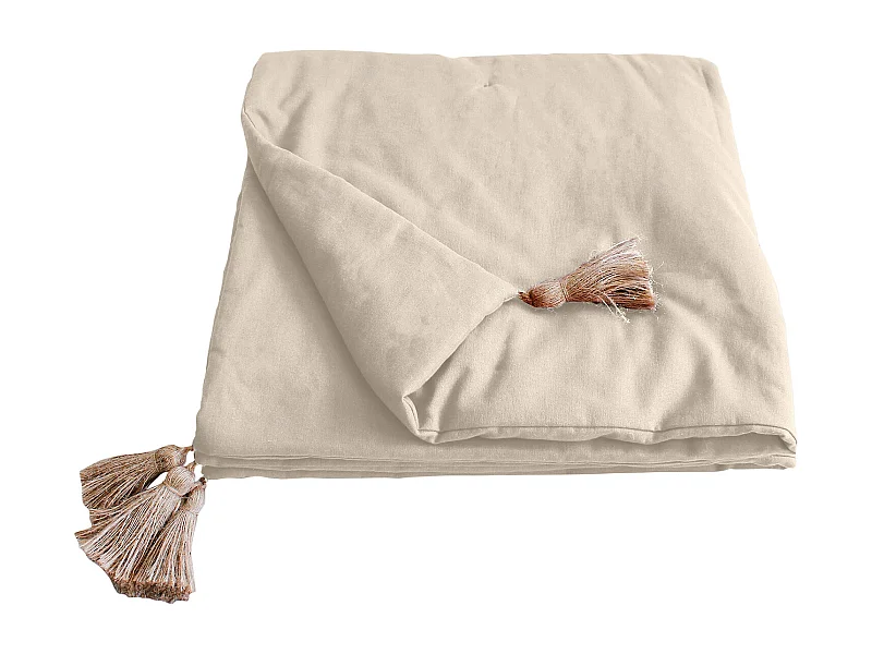 Edredón Panama con borlas de yute