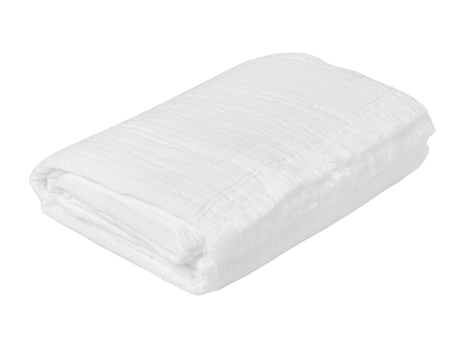 Plaid gaze de coton matelassé