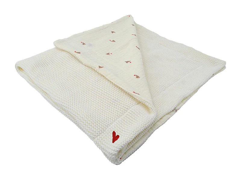 Couverture réversible Love pour bébé