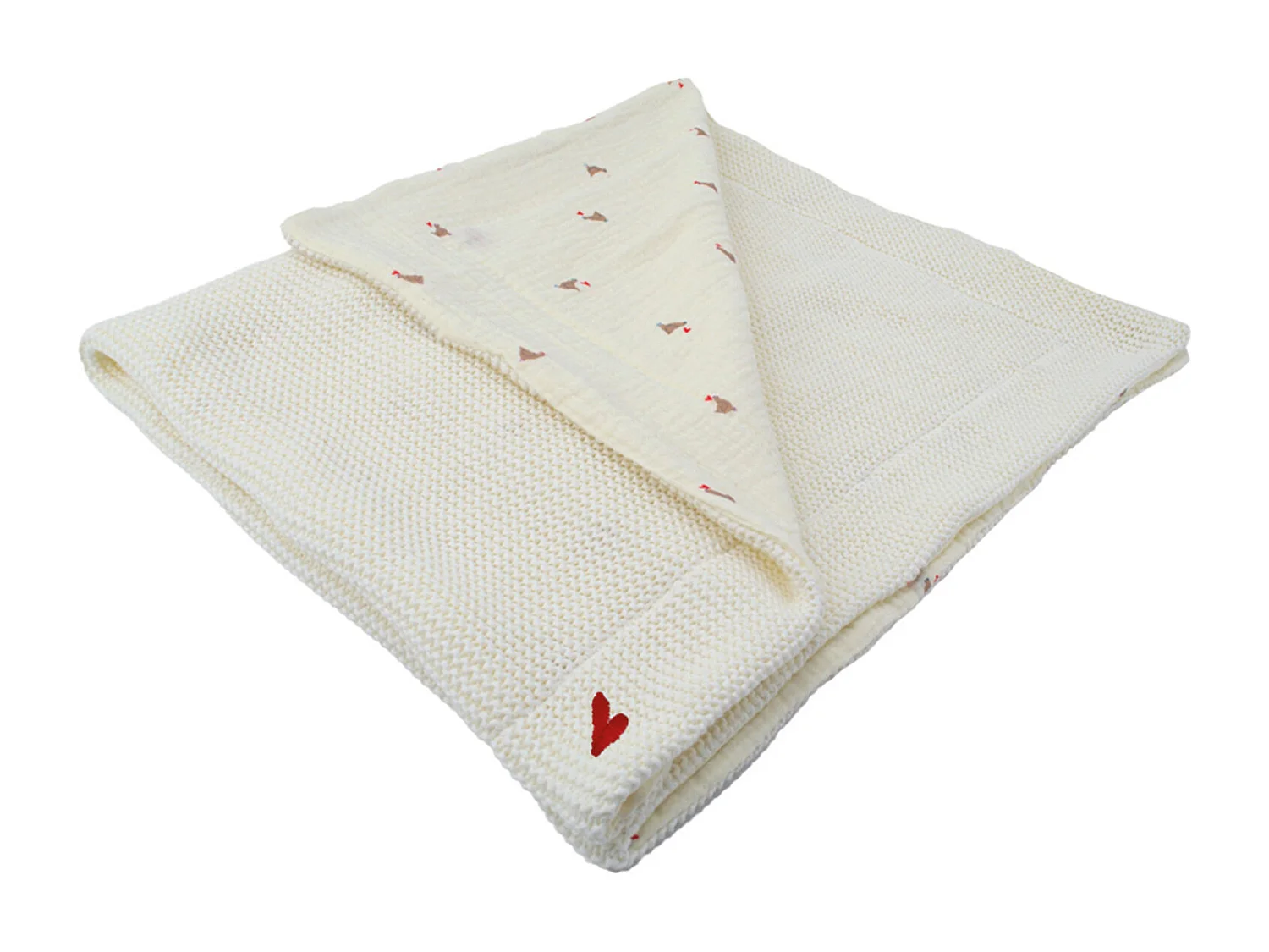 Couverture réversible Love pour bébé