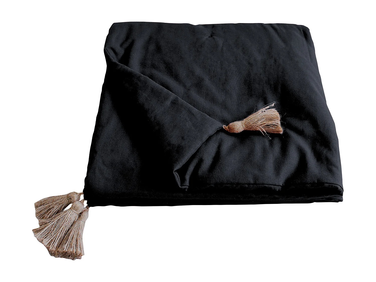 Edredón Panama con borlas de yute