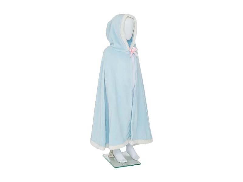 Plaid Cape Enfant "Flanelle" 100x115cm Bleu Clair