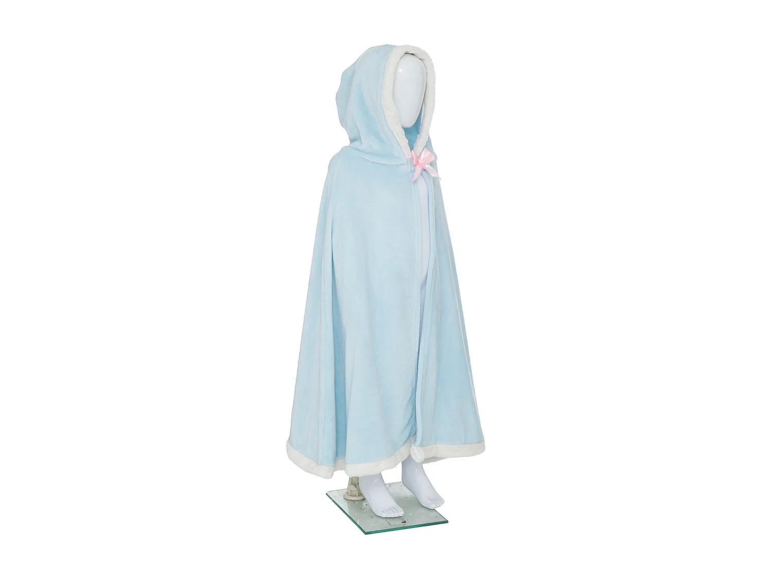 Plaid Cape Enfant "Flanelle" 100x115cm Bleu Clair