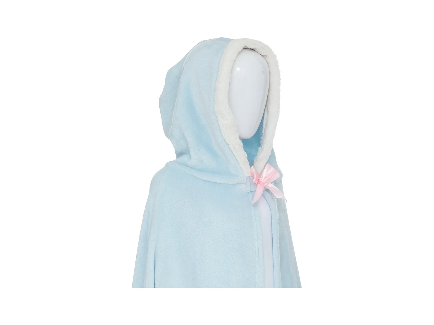 Plaid Cape Enfant "Flanelle" 100x115cm Bleu Clair
