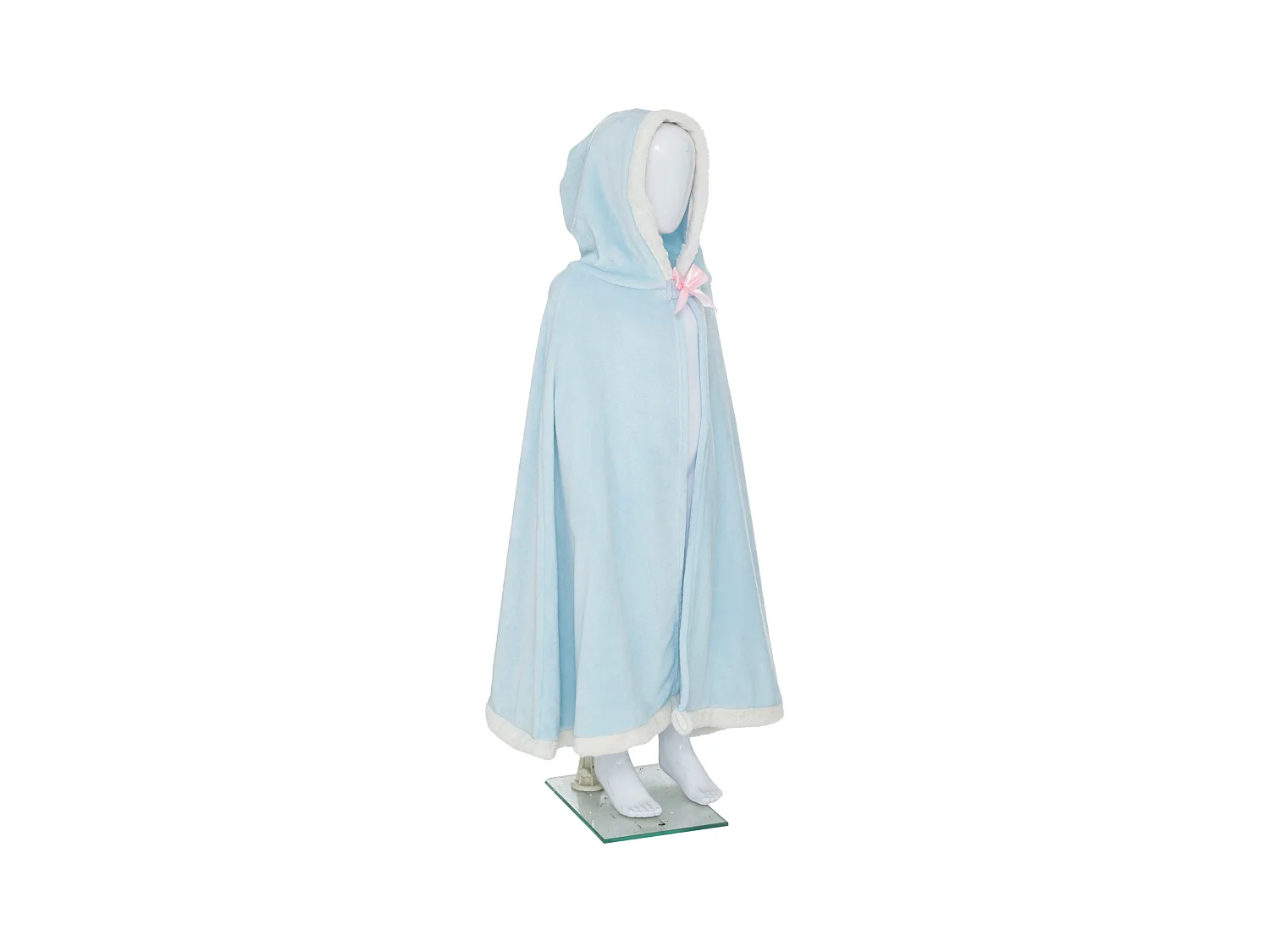Plaid Cape Enfant "Flanelle" 100x115cm Bleu Clair