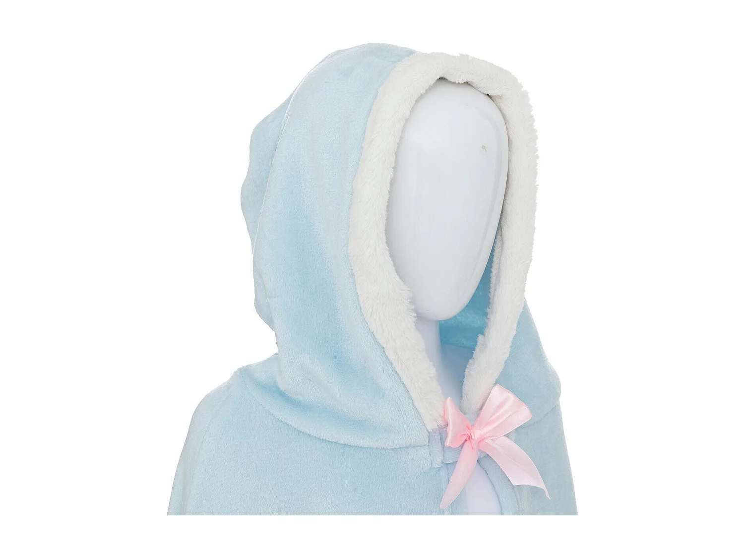 Plaid Cape Enfant "Flanelle" 100x115cm Bleu Clair