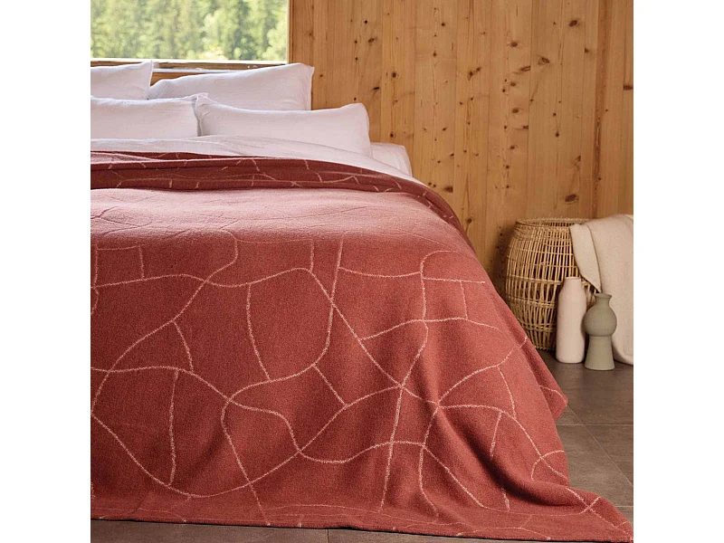 Manta de lana en jacquard gráfico