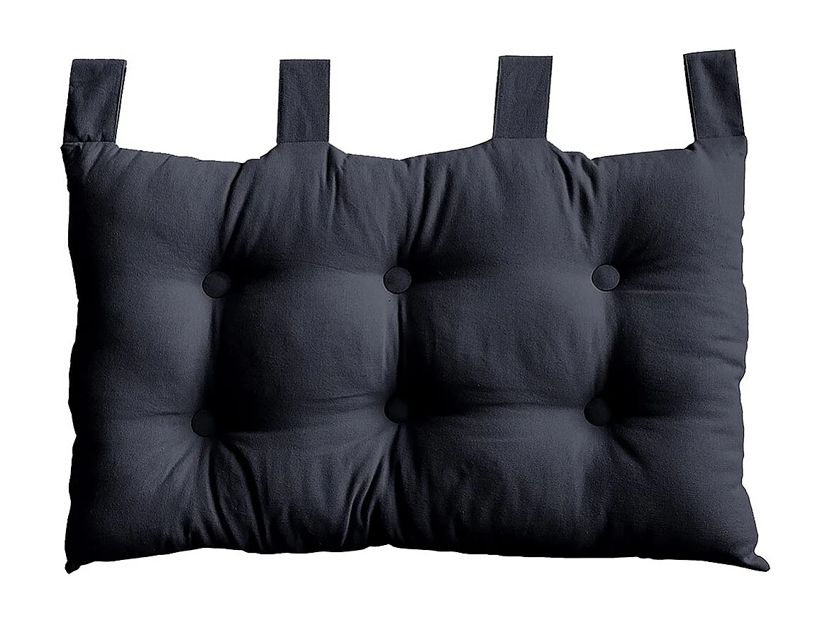 Cojín de cabecera de cama de algodón con patas con botones