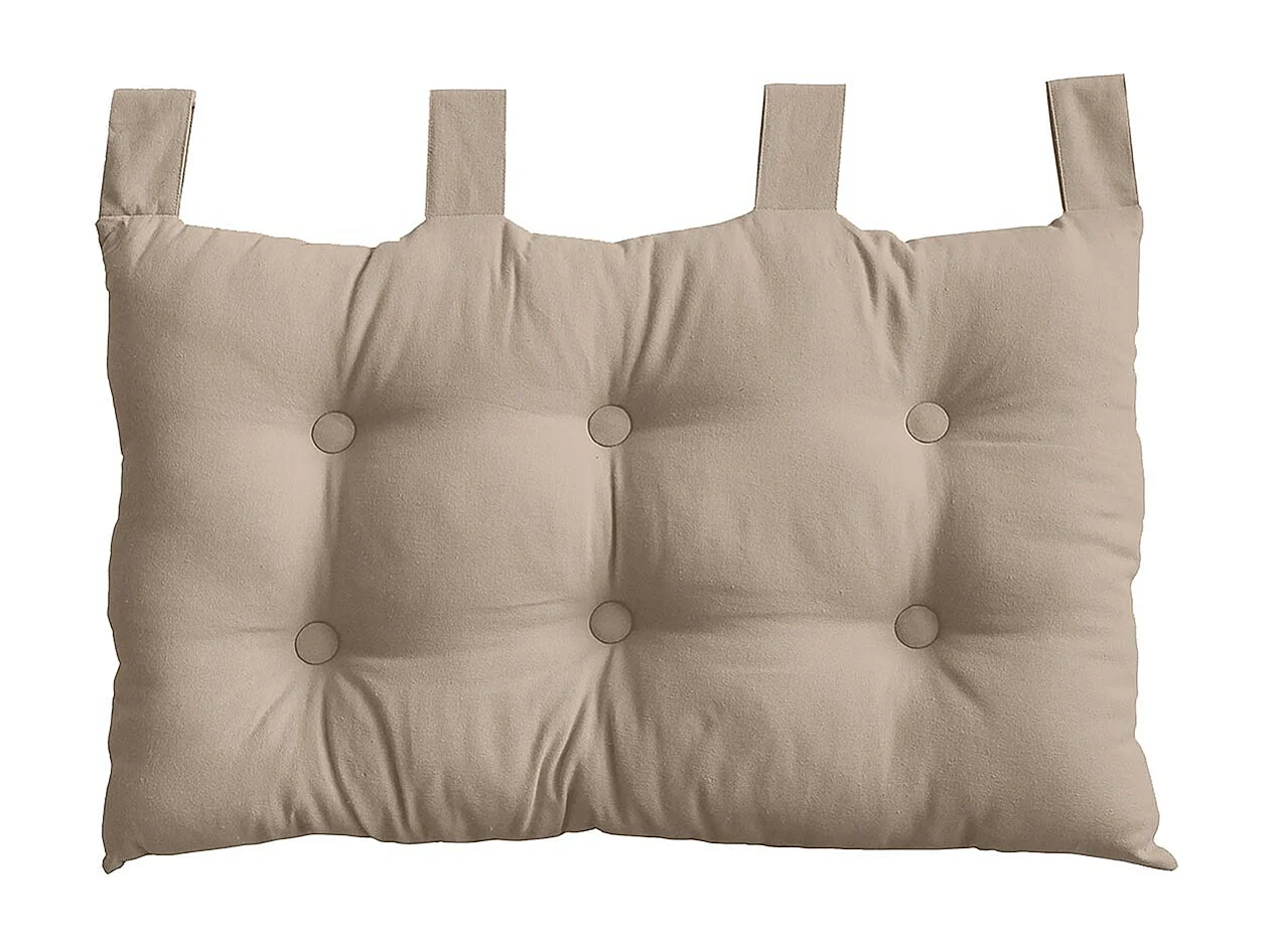 Coussin Tête de Lit Uni "Panama" 70cm Naturel
