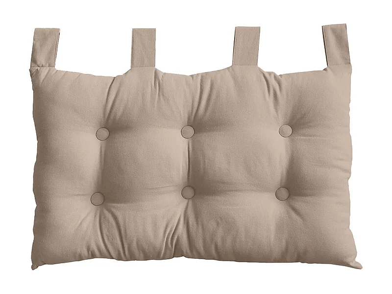Coussin Tête de Lit Uni "Panama" 70cm Naturel