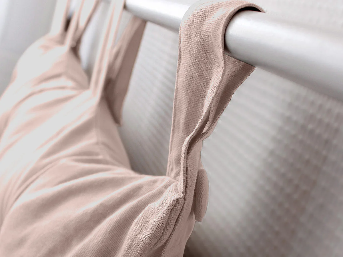 Coussin Tête de Lit Uni "Panama" 70cm Vieux Rose