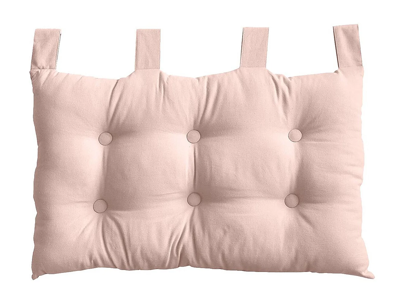 Cojín de cabecera de cama de algodón con patas con botones