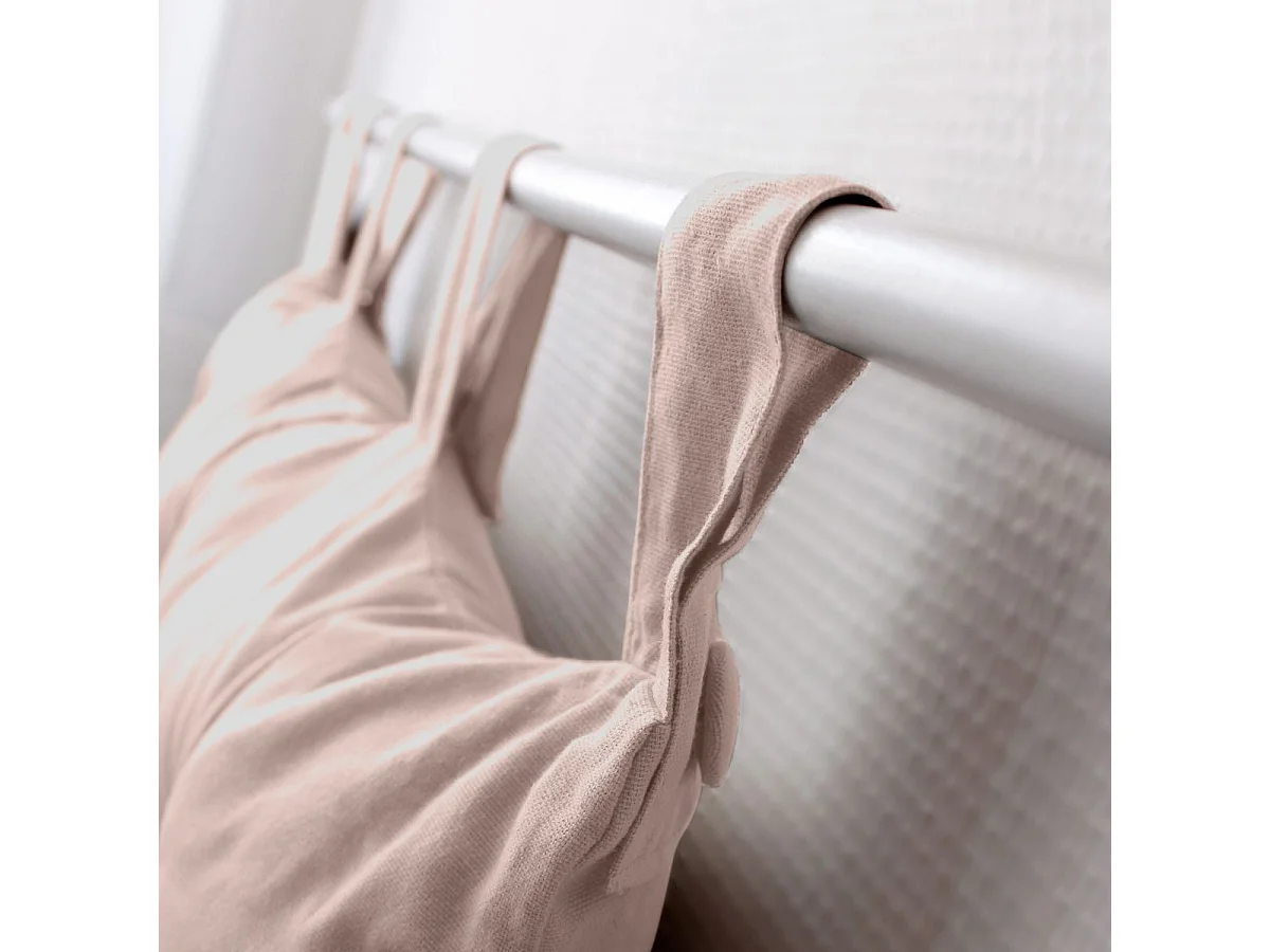 Cojín de cabecera de cama de algodón con patas con botones