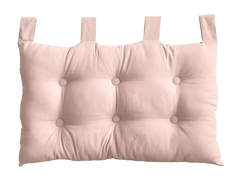 Coussin Tête de Lit Uni "Panama" 70cm Vieux Rose