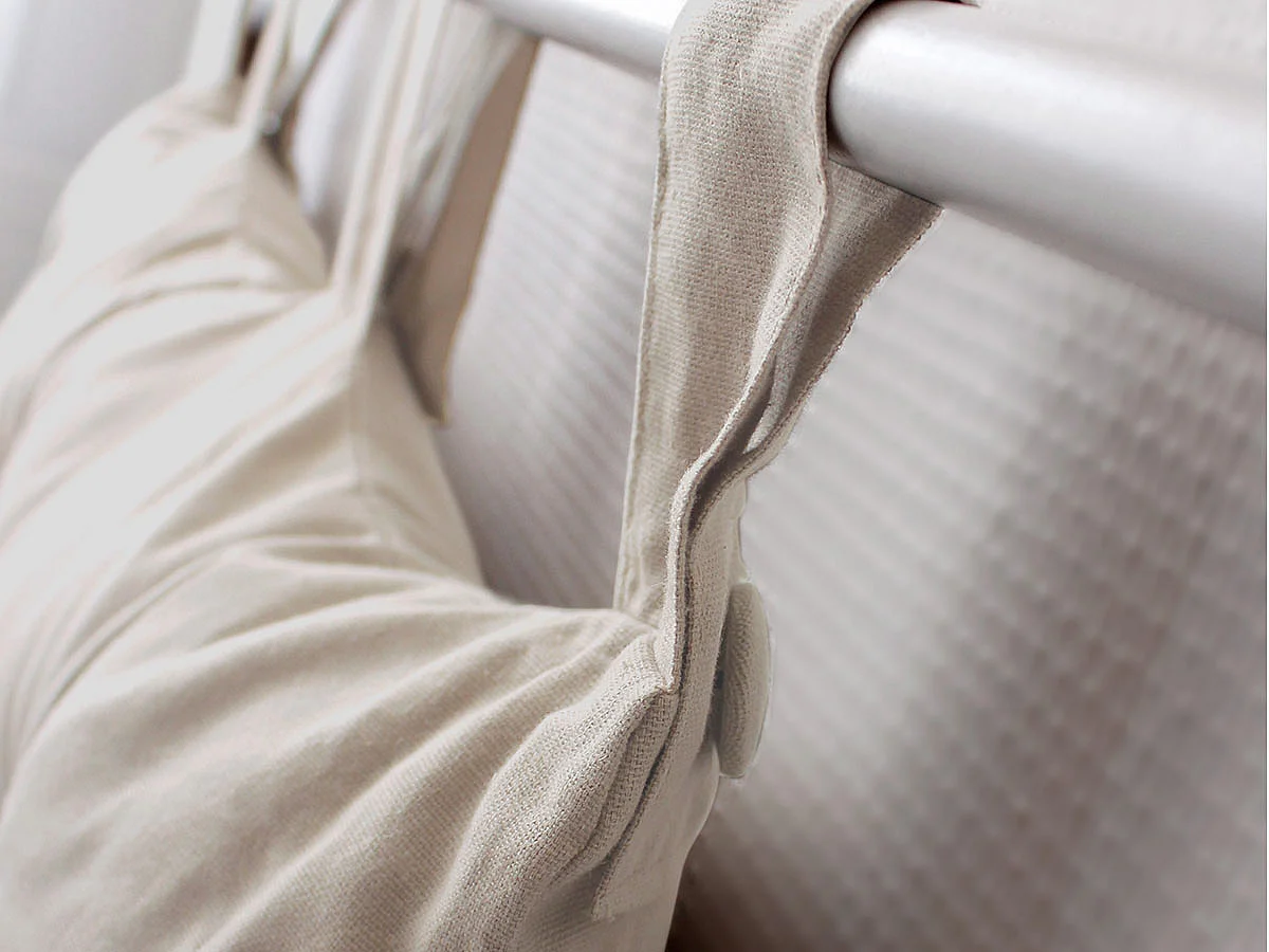 Coussin Tête de Lit Uni "Panama" 70cm Écru