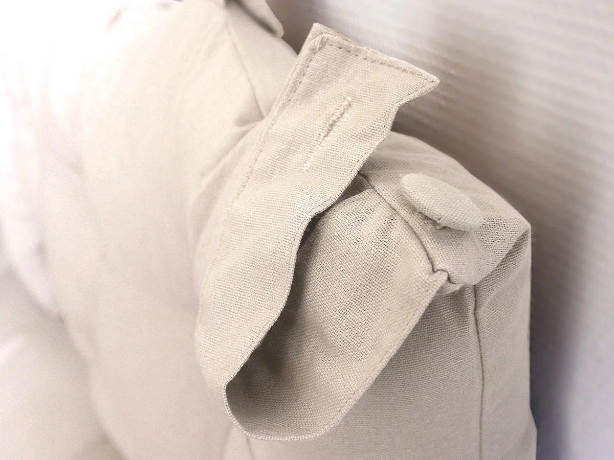 Coussin Tête de Lit Uni "Panama" 70cm Écru