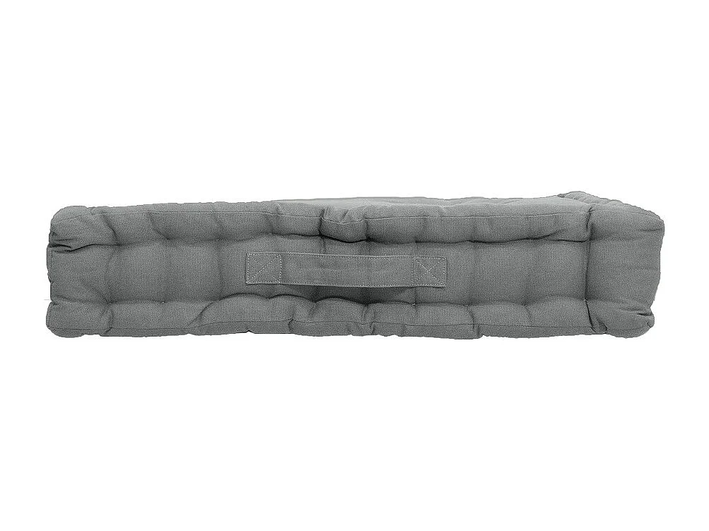Coussin de Sol Uni "Panama" 50x50cm Gris Clair