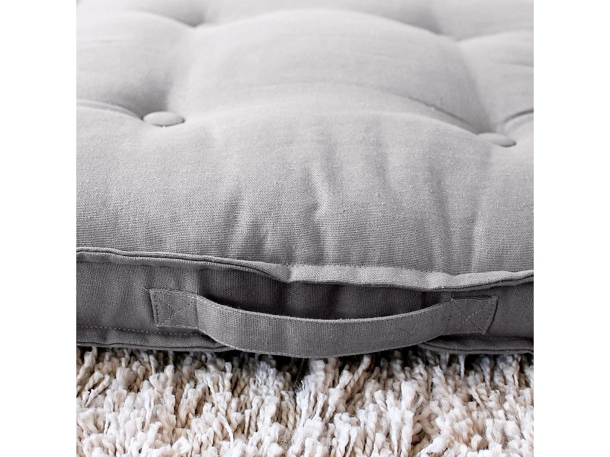 Boden Kissen uni aus reiner Baumwolle