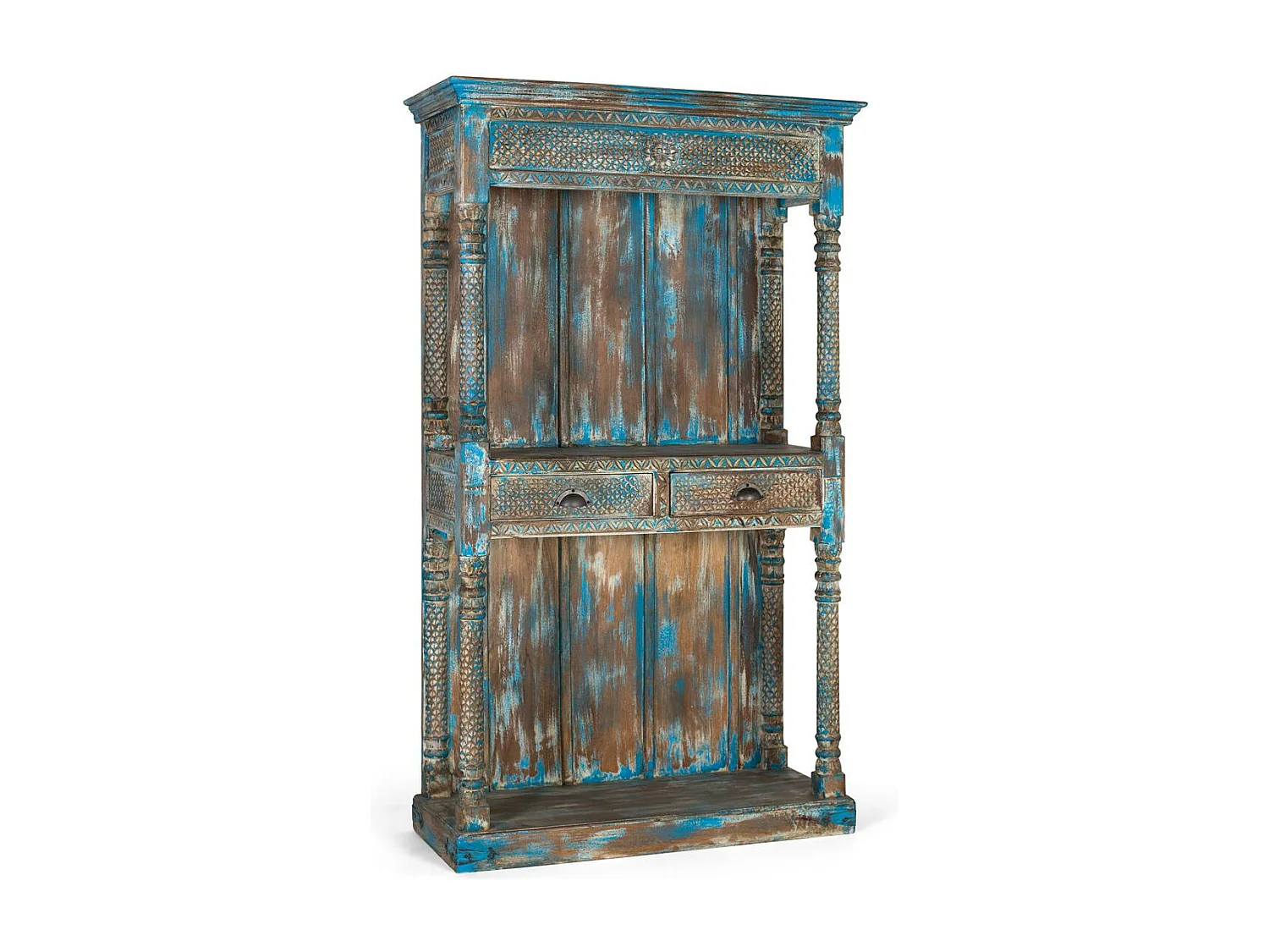 Etagère w niebieskim starym manguier 180 cm