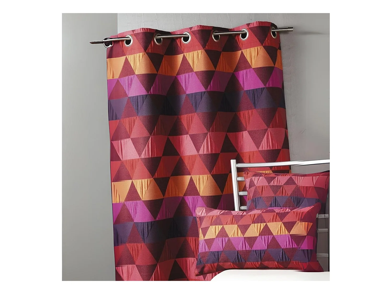 Rideau ameublement Jacquard 'triangles'