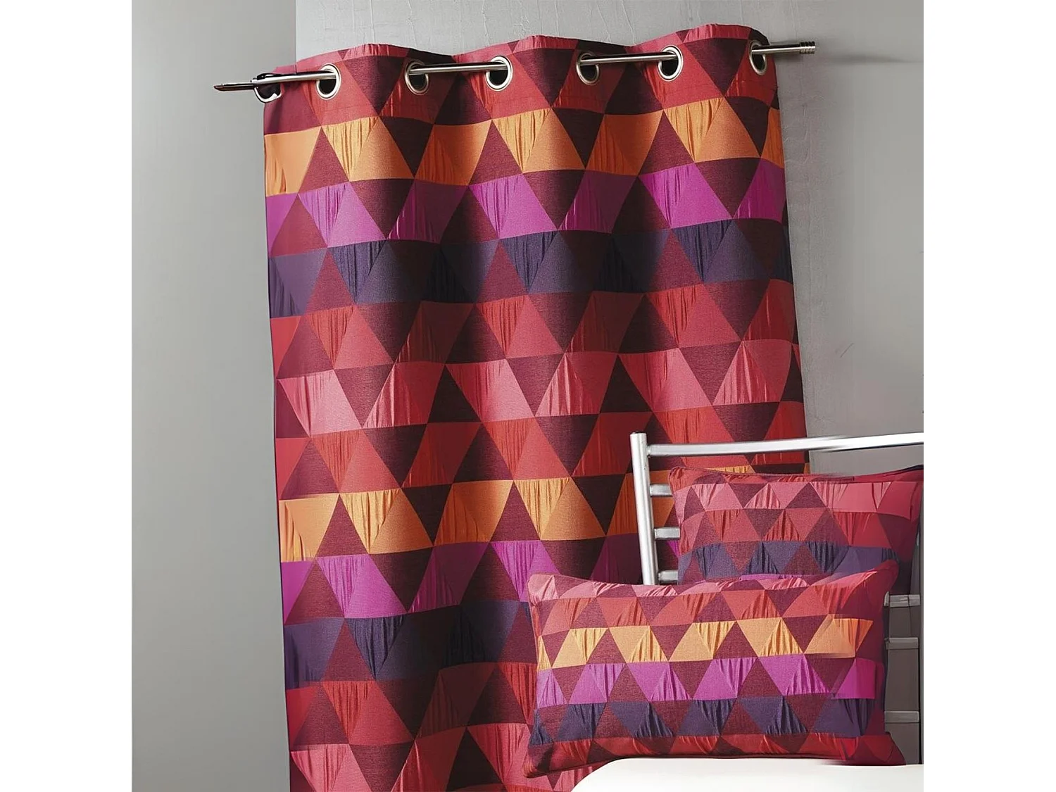 Cortina Jacquard Motivos geométricos 140 x 260 cm