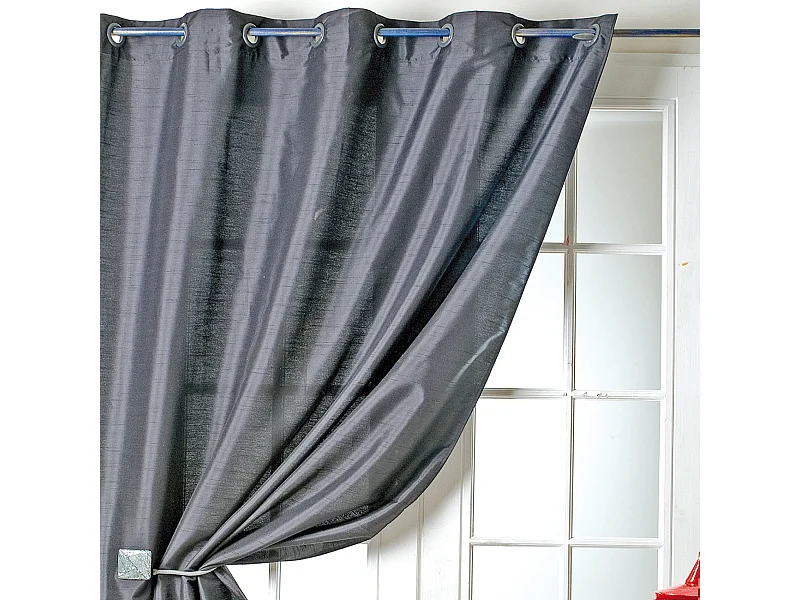 Cortina en tafetán shantung efecto seda