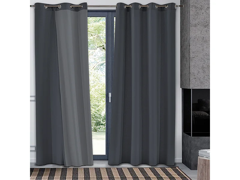 Cortina térmica forrada de franela