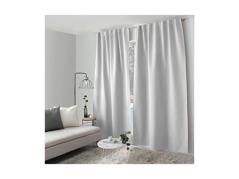 Verdunkelungsvorhang mit Chambray-Optik 140 x 240 cm