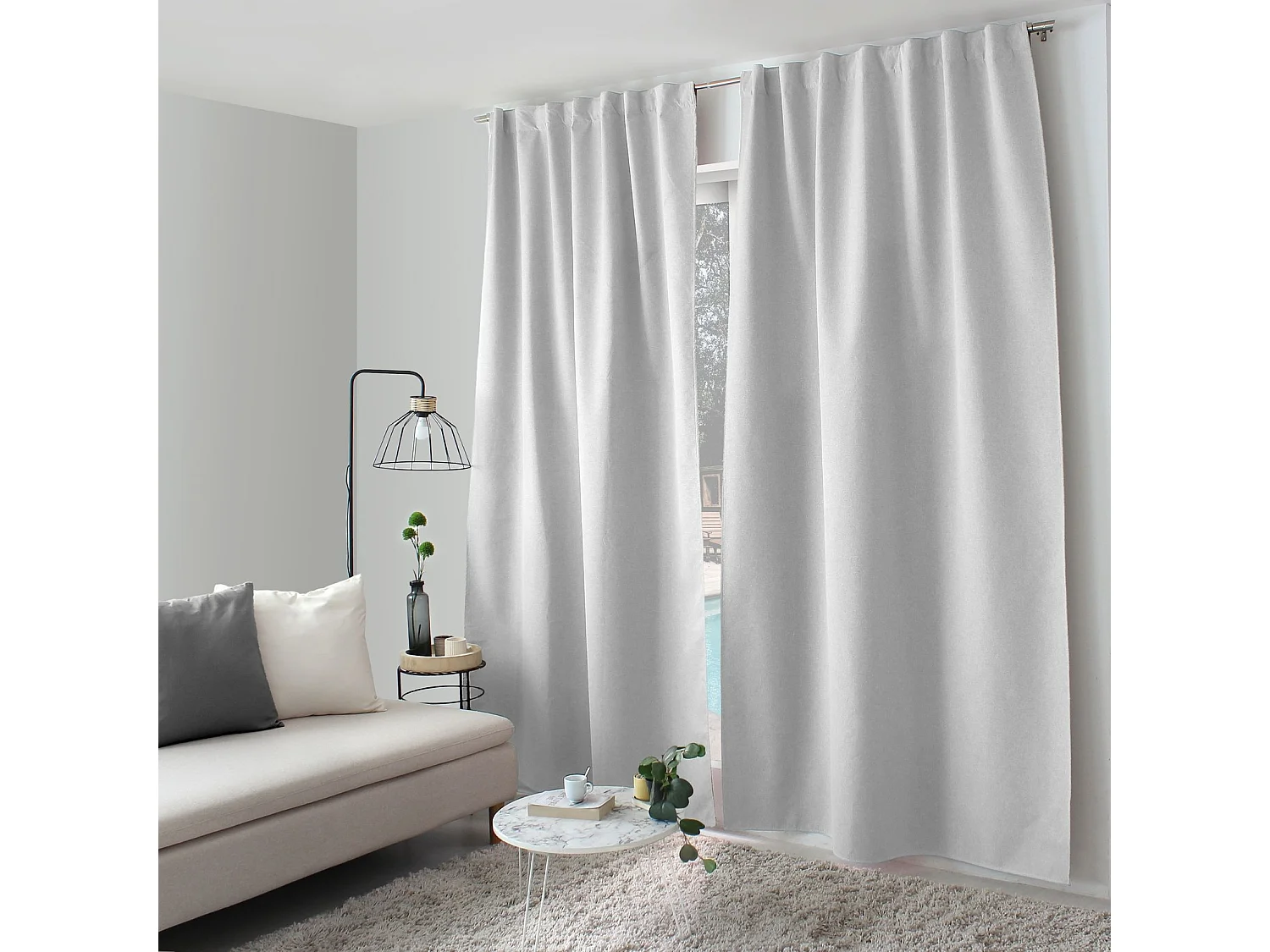 Cortina Opaca con Aspecto Chambray 140 x 240 cm