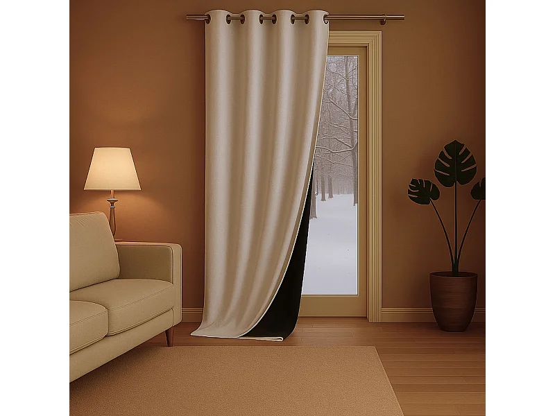 Cortina antifrío doble forrada de polar