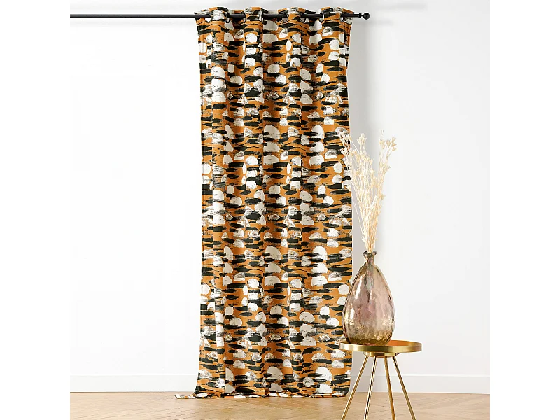 Cortina con Ojetes Paisaje Abstracto 145 x 260 cm