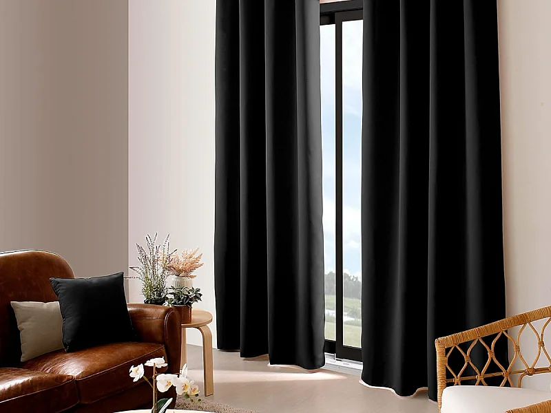 Cortina ocultante unida con 8 ollaos 140 x 240 cm