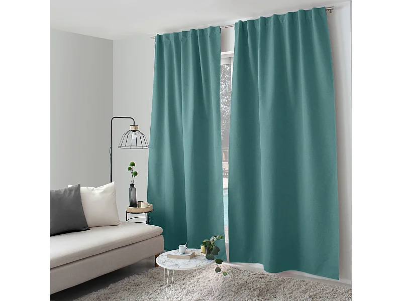 Verdunkelungsvorhang mit Chambray-Optik 140 x 240 cm