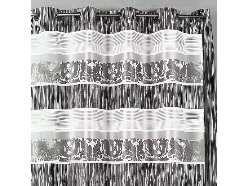 Cortina en jacquard rayas horizontales coloreadas 140 x 260 cm