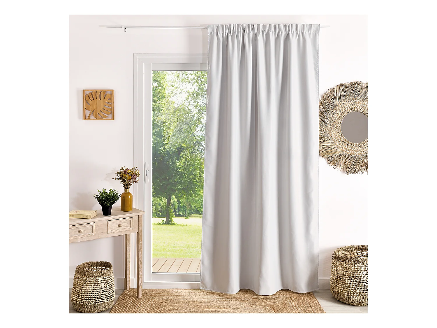 Verdunkelungsvorhang mit Kräuselband M1 Nicht Brennbar 240 x 260 cm