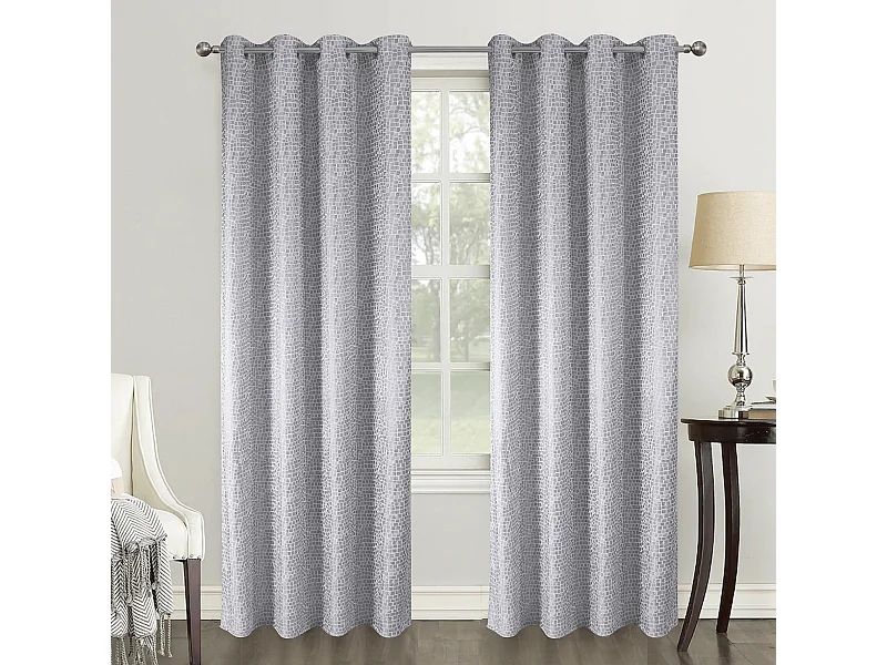 Paire de rideaux obscurcissants au style géométrique